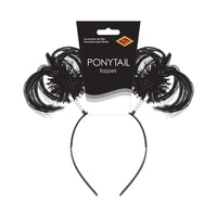 12 Pack Bulk Black Ponytail Boppers Spirit & School Spirit Headband