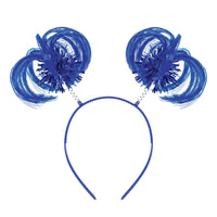 Blue Ponytail Bopper Headband - Spirit & School Fun