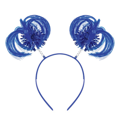 Blue Ponytail Bopper Headband - Spirit & School Fun