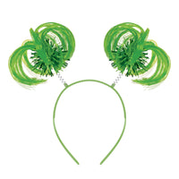 Green Ponytail Boppers Headband - School Spirit & Halloween
