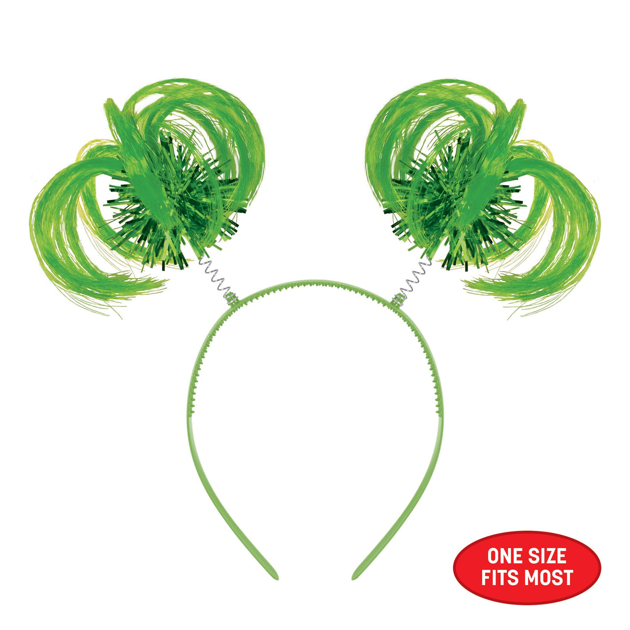 12 Pack Bulk Green Ponytail Boppers Headband School Spirit & Halloween