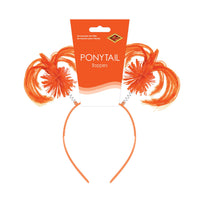 12 Pack Bulk Orange Ponytail Boppers Spirit & School Event Headband