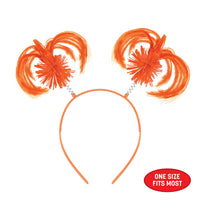12 Pack Bulk Orange Ponytail Boppers Spirit & School Event Headband