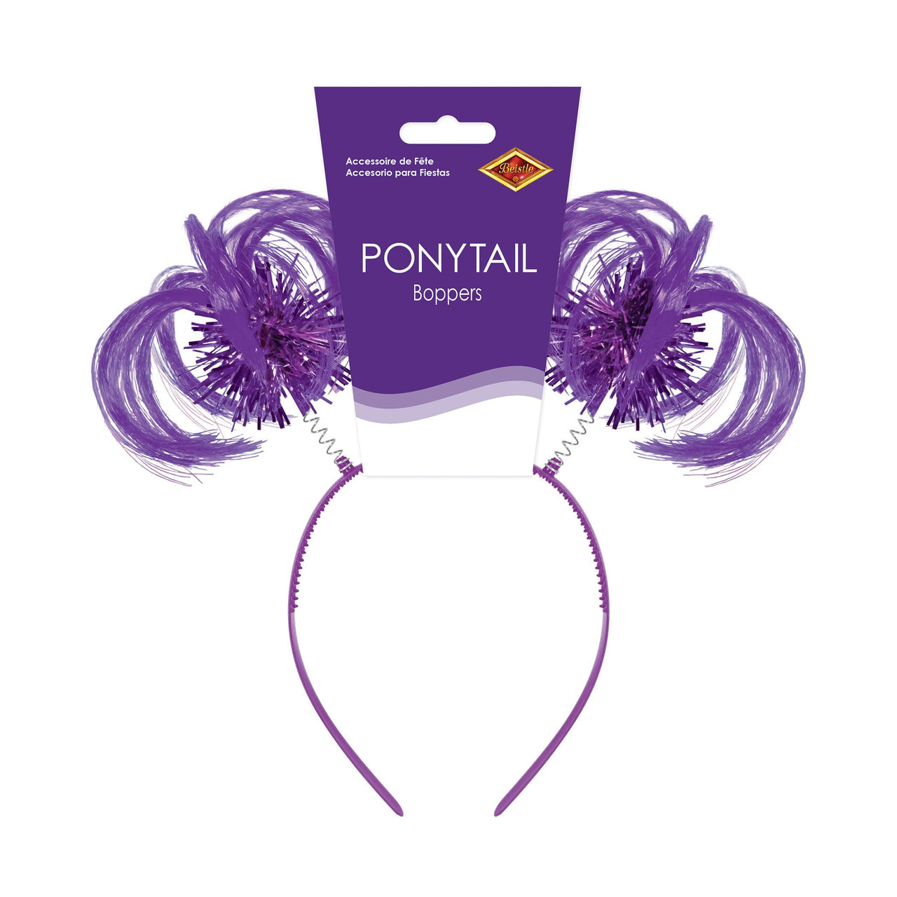 12 Pack Bulk Purple Ponytail Boppers Spirit & School Headband