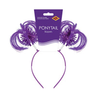 12 Pack Bulk Purple Ponytail Boppers Spirit & School Headband