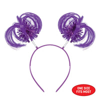 12 Pack Bulk Purple Ponytail Boppers Spirit & School Headband