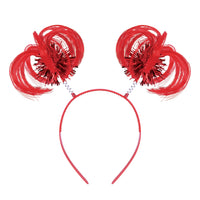 Red Ponytail Boppers - Fun Spirit Headband