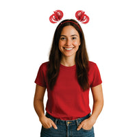 12 Pack Bulk Red Ponytail Boppers Fun Spirit Headband