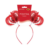 12 Pack Bulk Red Ponytail Boppers Fun Spirit Headband