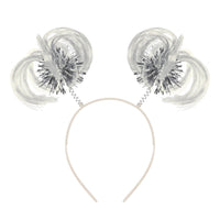 White Ponytail Boppers Headband - Spirit & School Fun