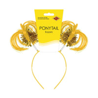 12 Pack Bulk Yellow Ponytail Boppers Headband Spirit & School Fun