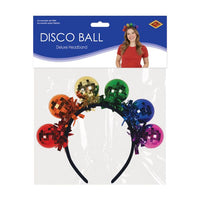 12 Pack Bulk Deluxe Rainbow Disco Ball Headband Fun Party Accessory - view 3