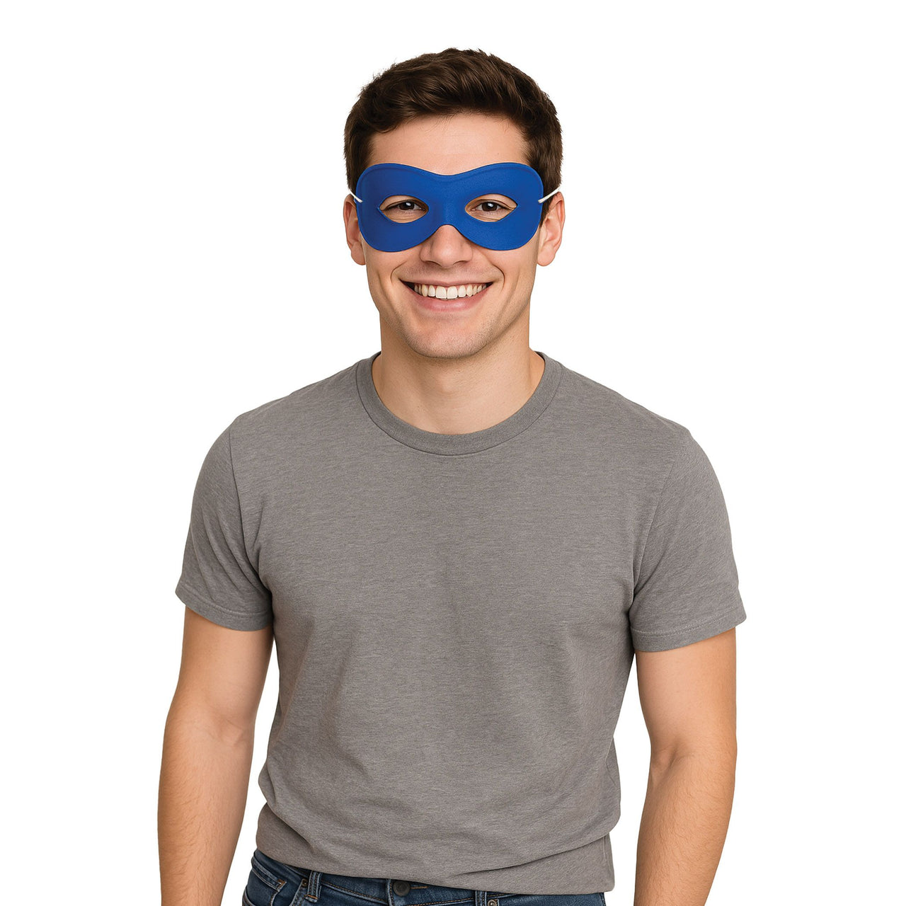 12 Pack Bulk Blue Fabric Hero Mask with Elastic Spirit Colors