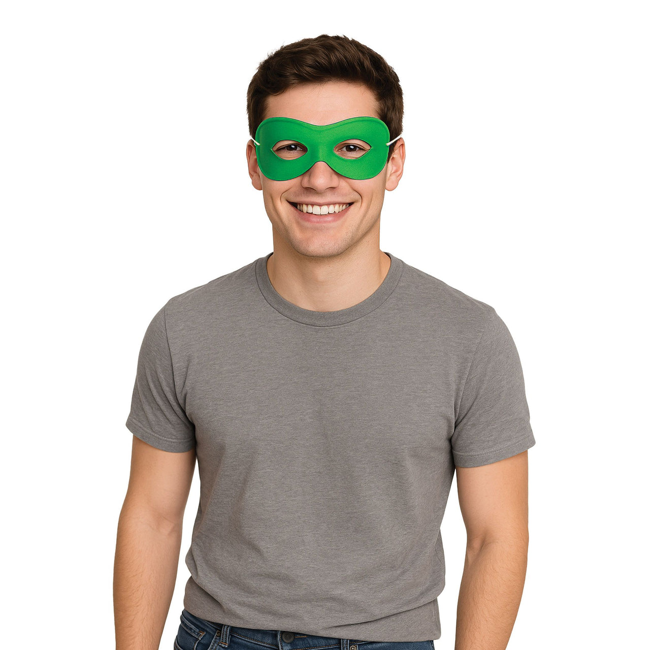 12 Pack Bulk Green Fabric Hero Mask Spirit & Halloween Fun