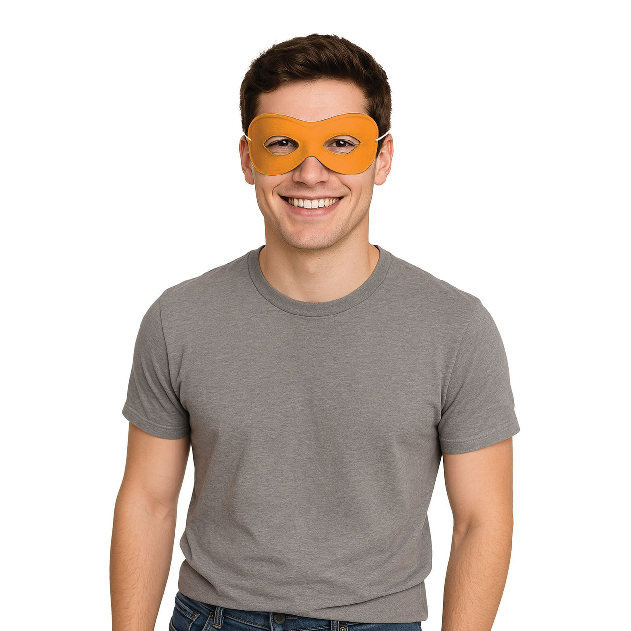 12 Pack Bulk Orange Fabric Hero Mask Spirit & Halloween Fun