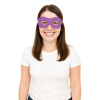 12 Pack Bulk Purple Fabric Hero Mask Elastic Attached