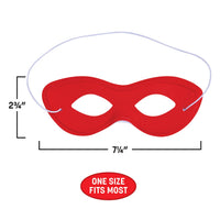 12 Pack Bulk Red Fabric Hero Mask Spirit Colors & Halloween Fun