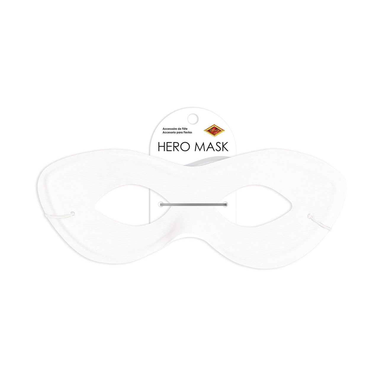 12 Pack Bulk White Fabric Hero Mask Spirit Colors & Halloween Fun