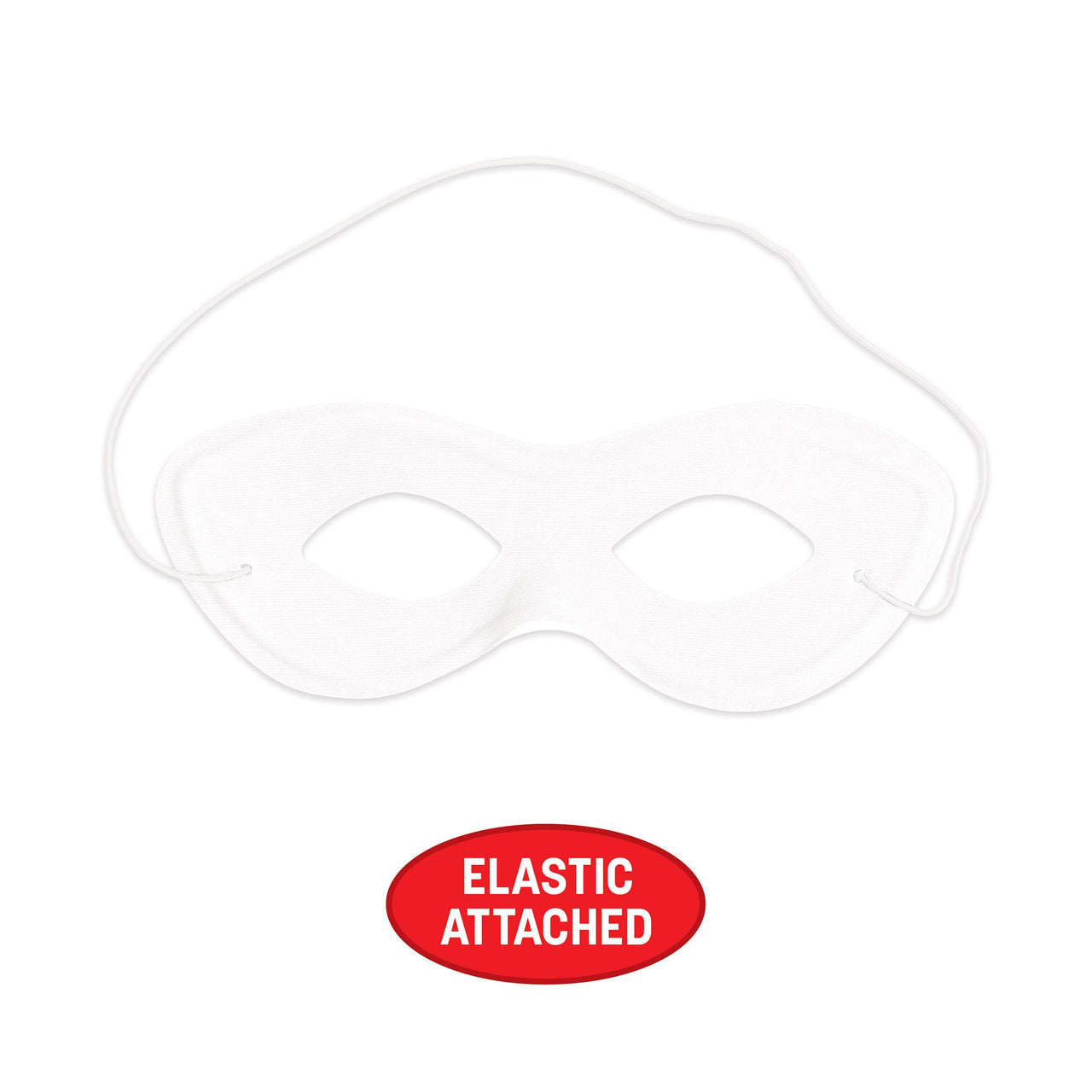 12 Pack Bulk White Fabric Hero Mask Spirit Colors & Halloween Fun