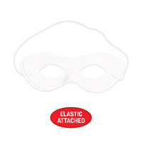 12 Pack Bulk White Fabric Hero Mask Spirit Colors & Halloween Fun