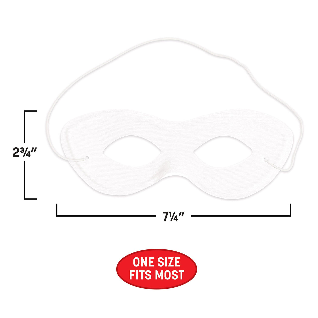 12 Pack Bulk White Fabric Hero Mask Spirit Colors & Halloween Fun