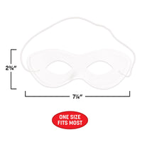 12 Pack Bulk White Fabric Hero Mask Spirit Colors & Halloween Fun
