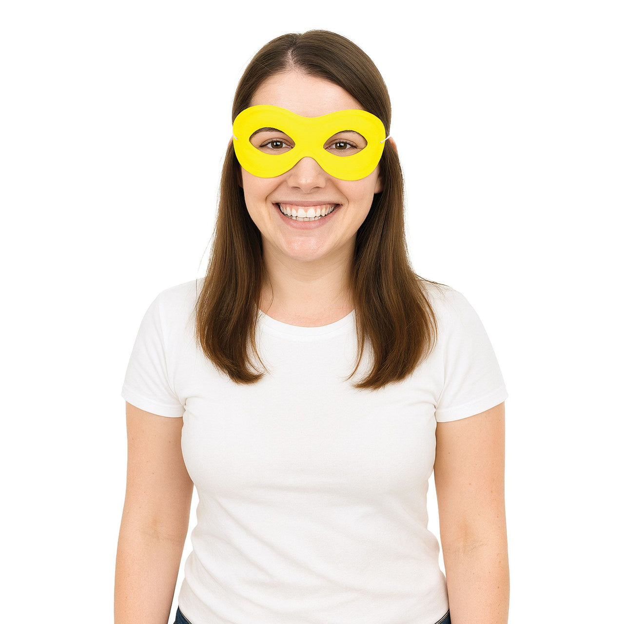 12 Pack Bulk Yellow Fabric Hero Mask Spirit Colors & Halloween