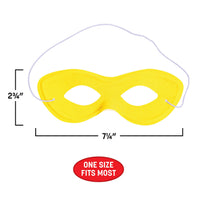 12 Pack Bulk Yellow Fabric Hero Mask Spirit Colors & Halloween
