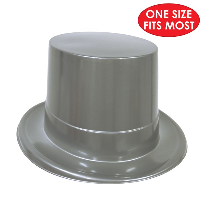 24 Pack Bulk Silver Plastic Topper