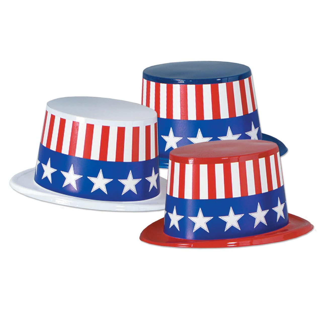 Patriotic Toppers assorted red, white, blue - Bulk 25 Pack