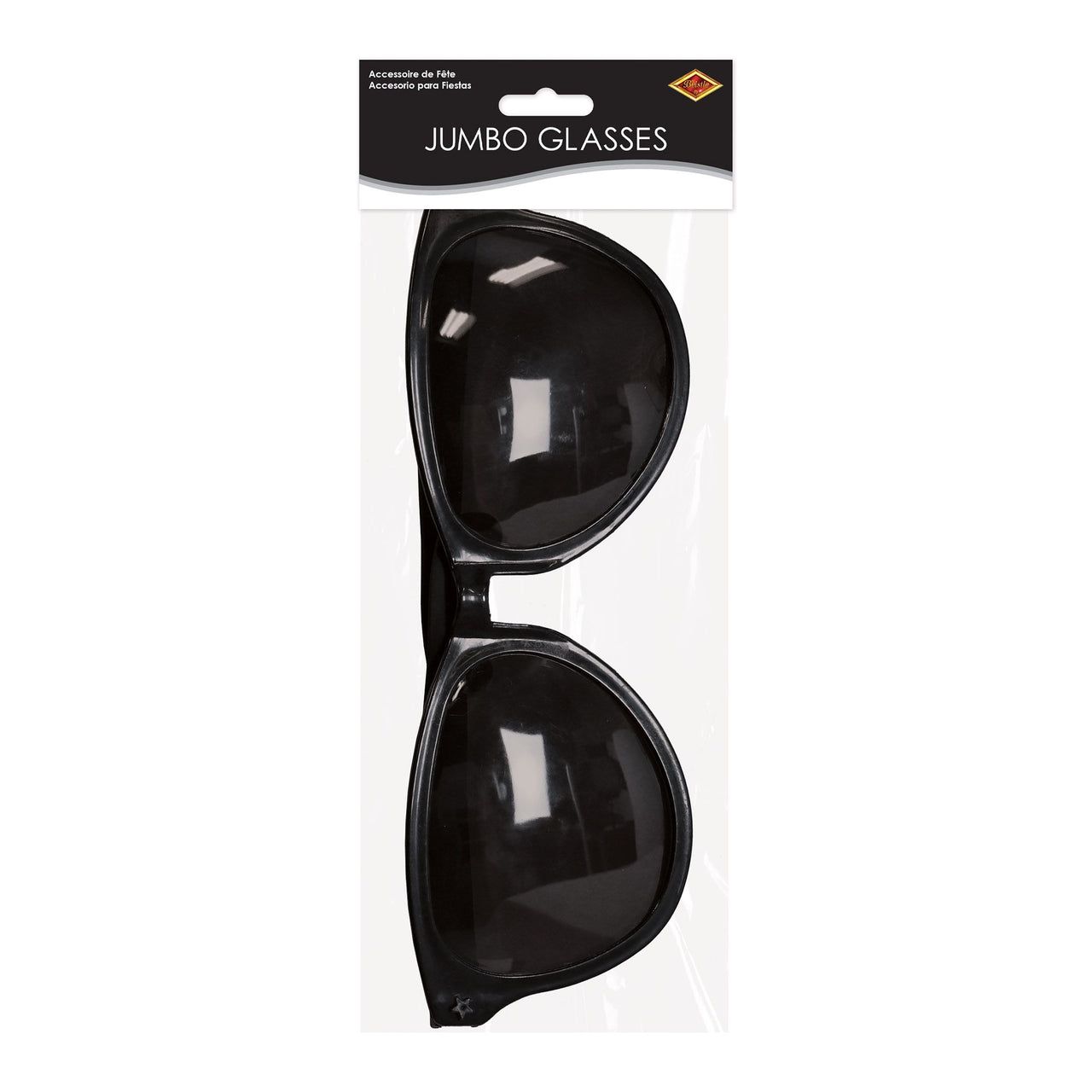 12 Pack Bulk Jumbo Black Novelty Glasses One Size Fits Most