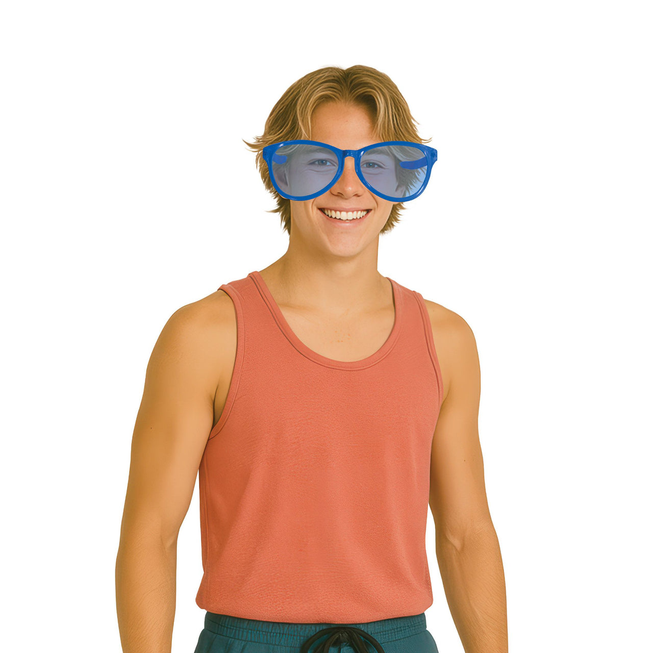 12 Pack Bulk Jumbo Blue Novelty Glasses One Size Fits Most