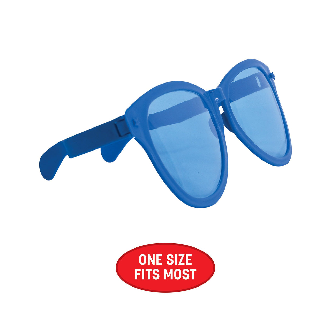 12 Pack Bulk Jumbo Blue Novelty Glasses One Size Fits Most
