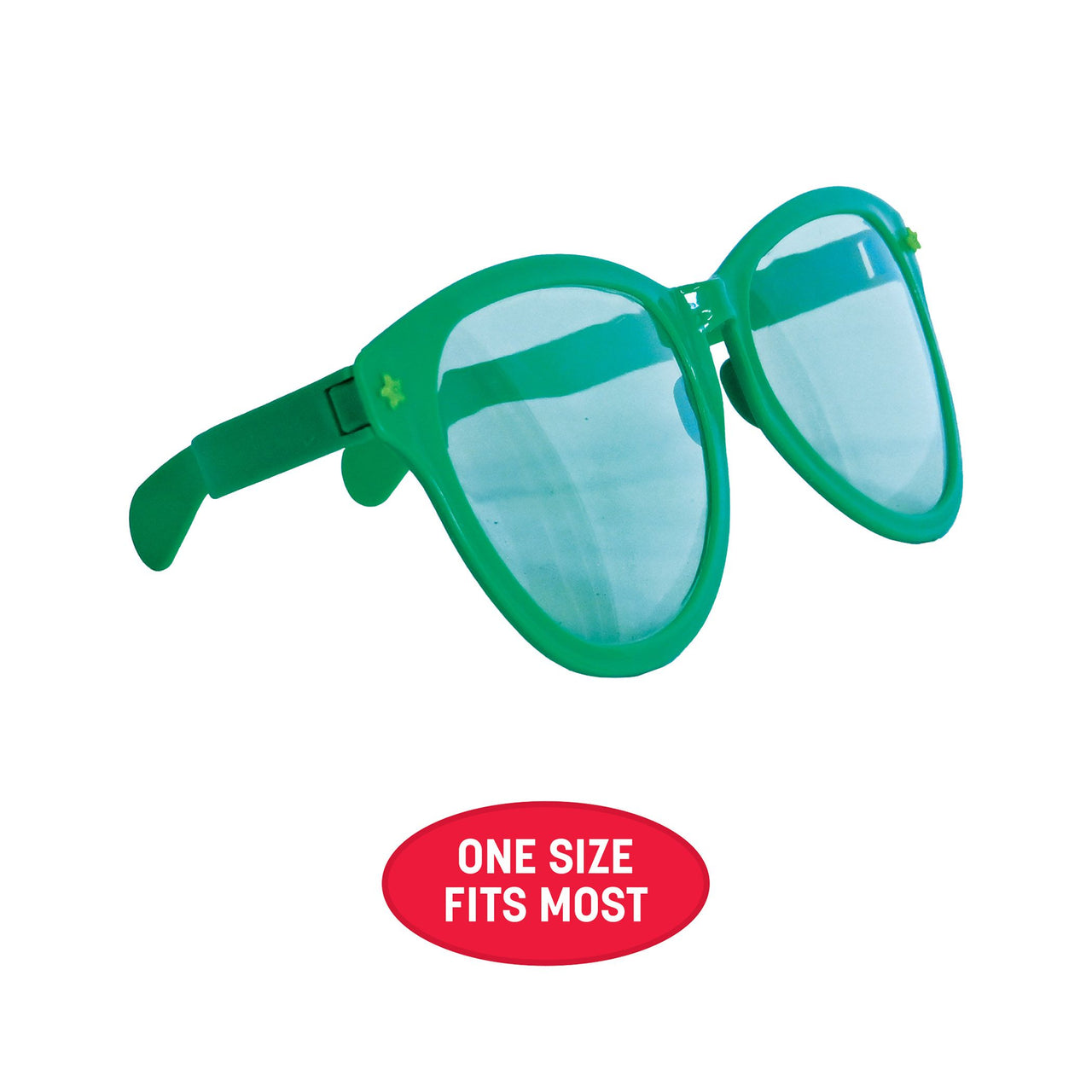 12 Pack Bulk Jumbo Green Novelty Glasses One Size Fits Most