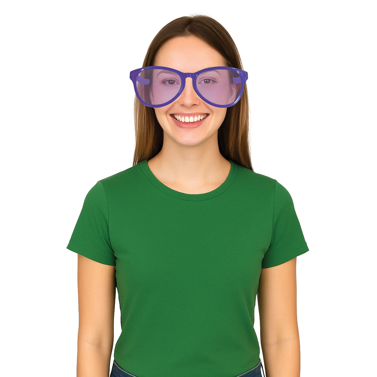 12 Pack Bulk Jumbo Purple Novelty Glasses One Size Fits Most
