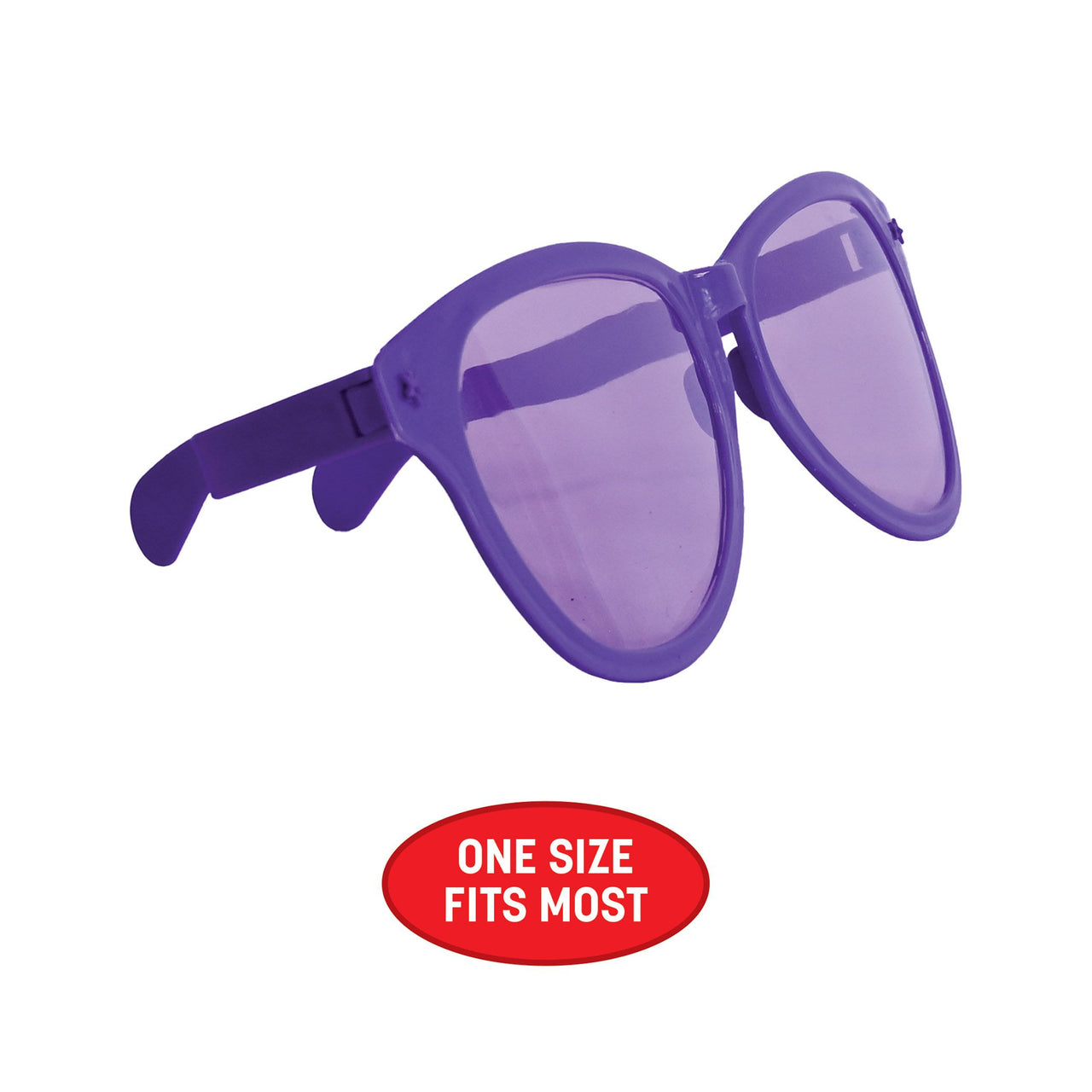 12 Pack Bulk Jumbo Purple Novelty Glasses One Size Fits Most