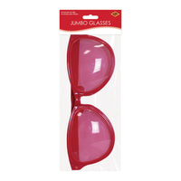 12 Pack Bulk Jumbo Red Novelty Glasses One Size Fits Most