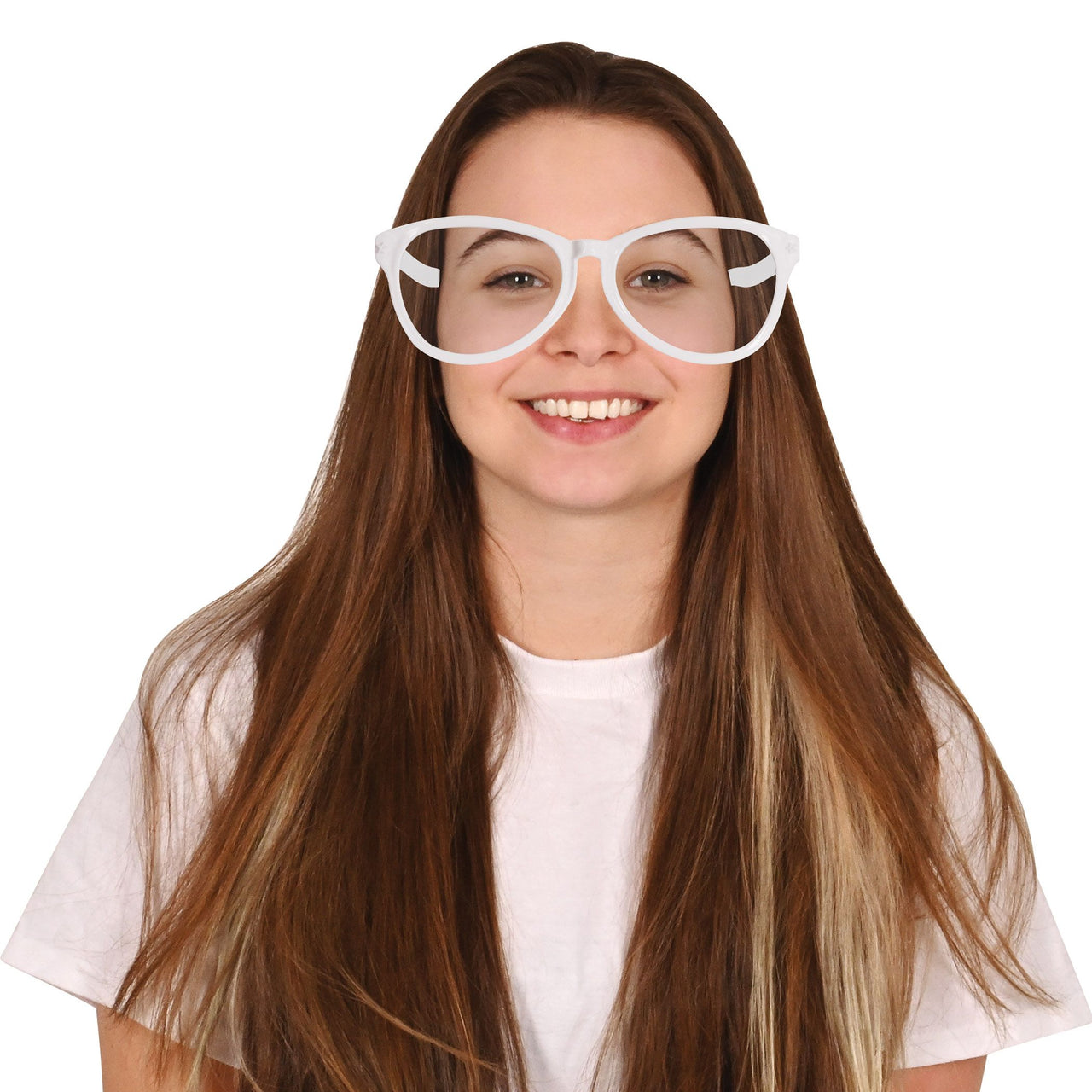 12 Pack Bulk Jumbo White Novelty Glasses One Size Fits Most