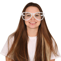 12 Pack Bulk Jumbo White Novelty Glasses One Size Fits Most