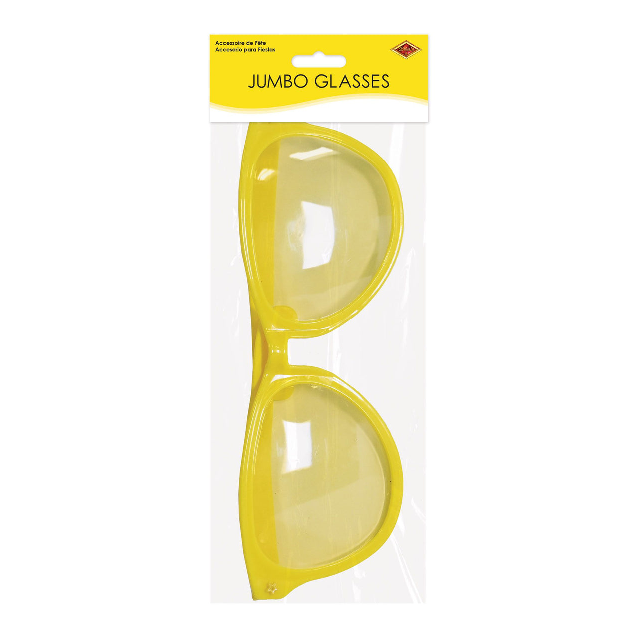 12 Pack Bulk Yellow Jumbo Novelty Glasses One Size Fits Most