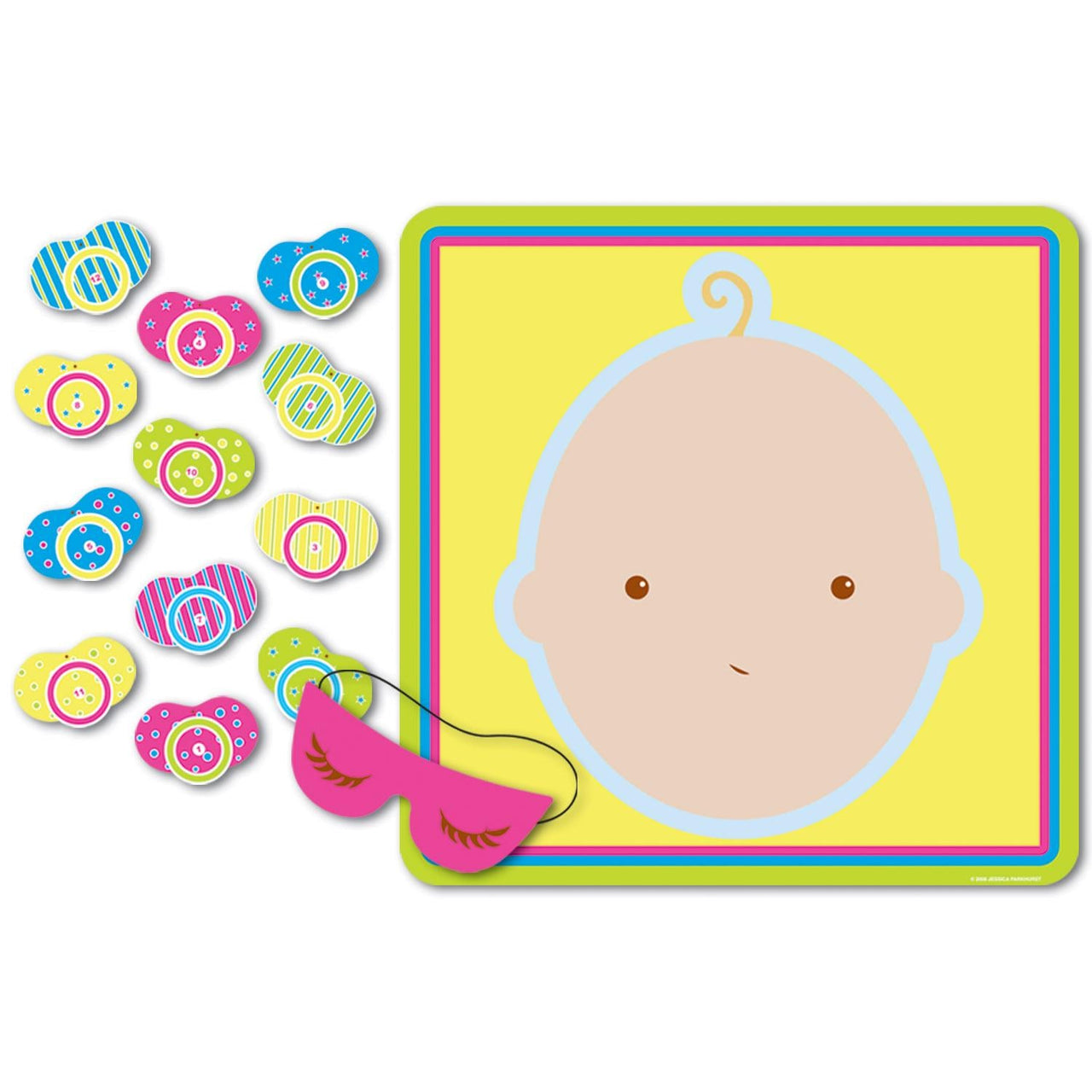 Pin The Pacifier Baby Shower Game - Bulk 24 Pack