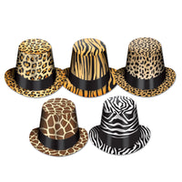 Animal Print Hi-Hats, assorted designs - Bulk 25 Pack