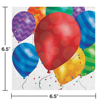 192 pc Bulk Balloon Blast Lunch Napkins