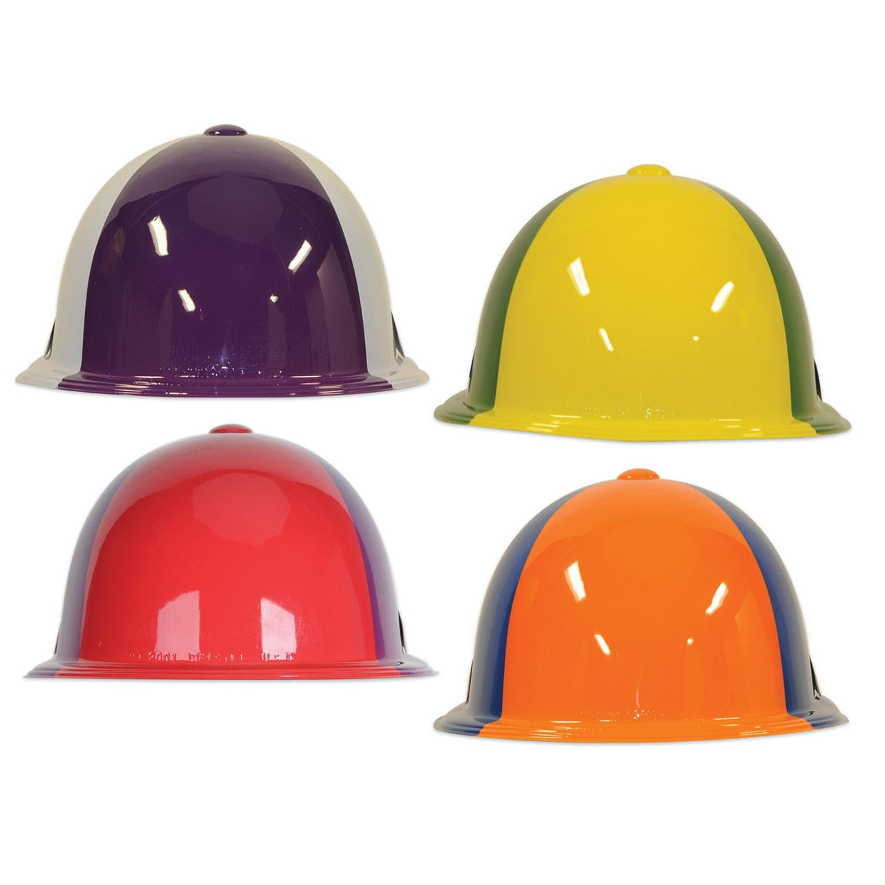 Bulk Plastic Jockey Helmets assorted colors (Case of 48) by Beistle