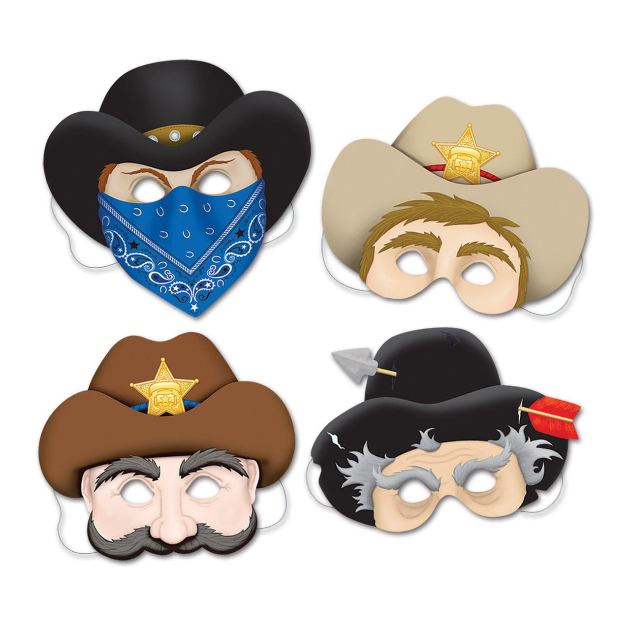 Western Party Masks - Bulk/48 Masks
