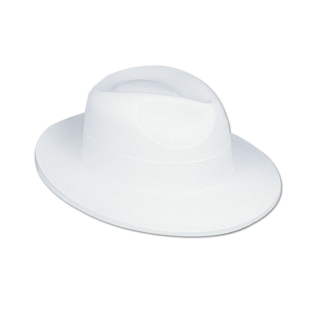 White Velour Fedora - Bulk 24 Pack