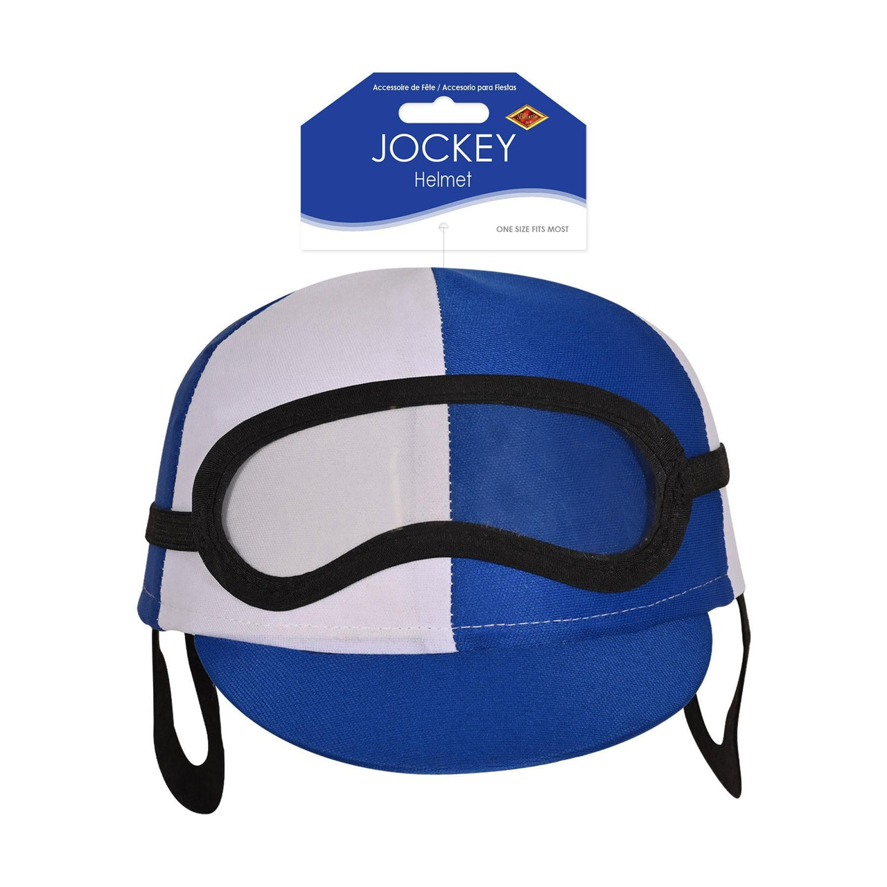 Beistle Jockey Helmet - Blue, One Size Fits Most, Derby Day Costume Hat, 1/pkg, 6/case