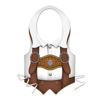 Plastic Oktoberfest Vest - Bulk 48 Pack