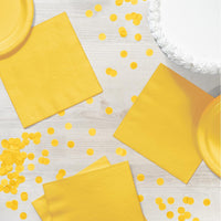 600 pc Bulk School Bus Yellow 2 Ply Luncheon Napkins
