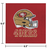 San Francisco 49Ers Napkins, 16 ct Party Decoration